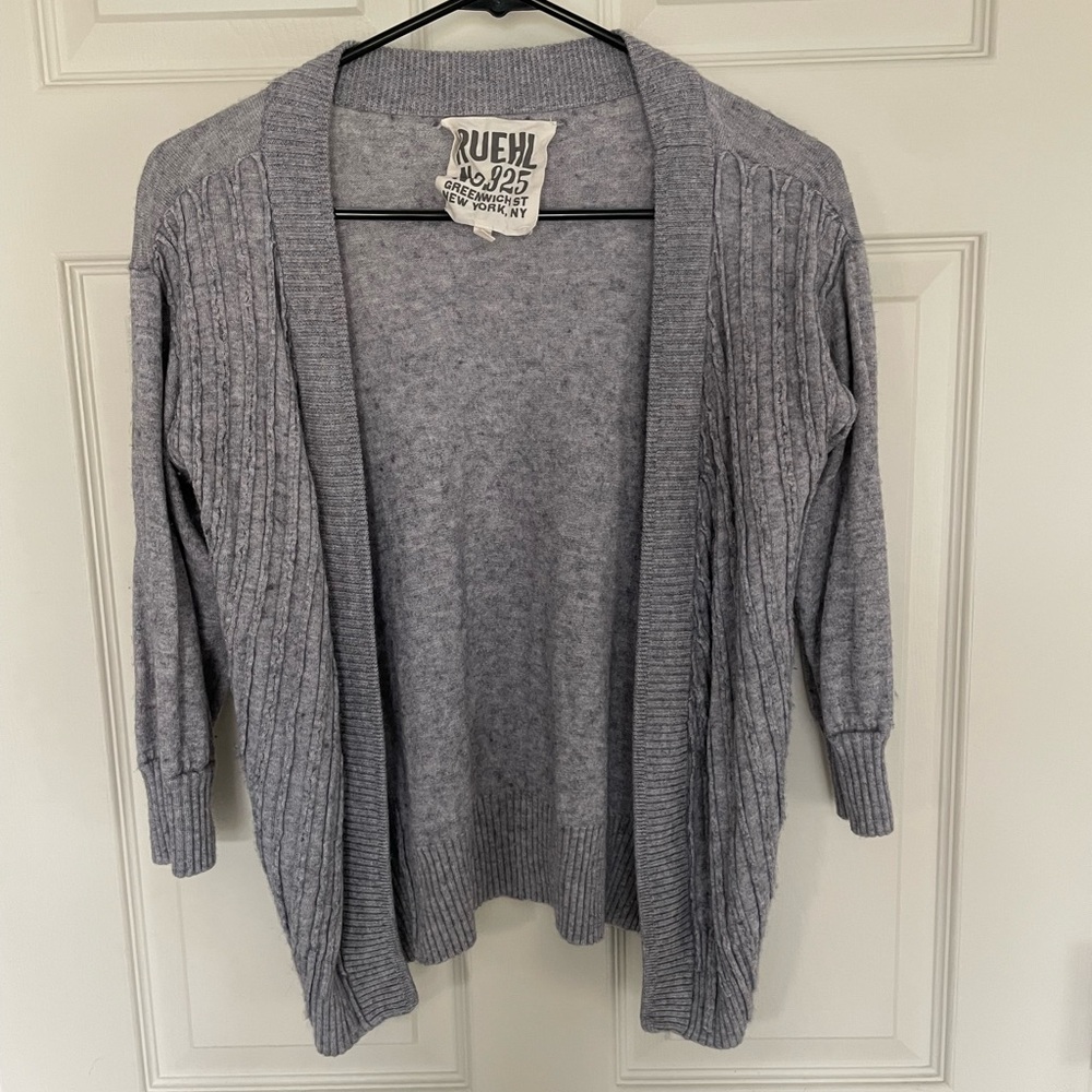Women's Gray Cardigan Sweater